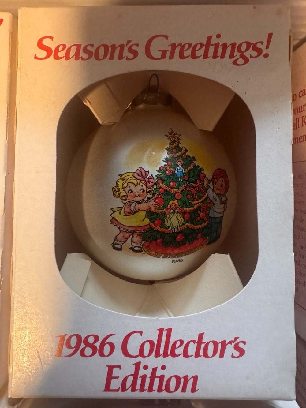 Campbell's Kids 1986 Collector's Edition Christmas Ornament